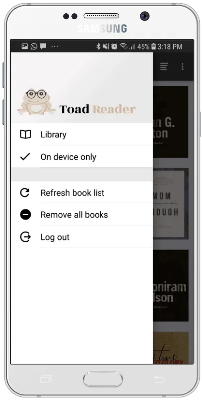 Toad Reader branded app
